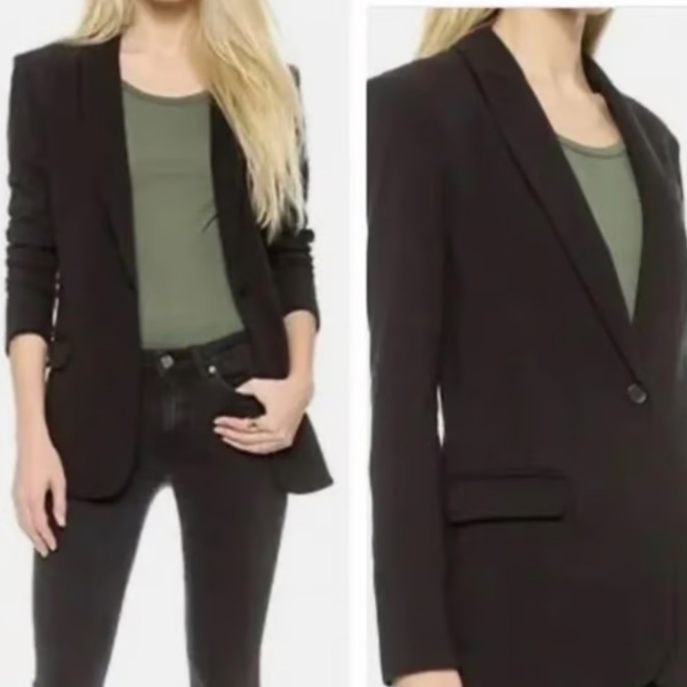 Norma Kamali Women’s Black Boyfriend Jacket Size Medium